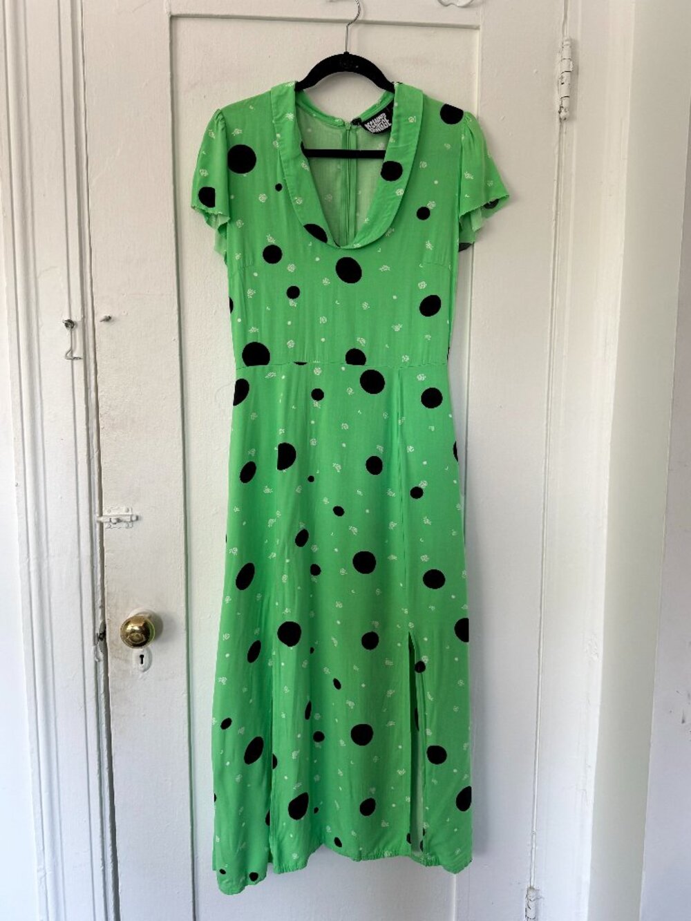Reclaimed Vintage Green Polka Dot Dress